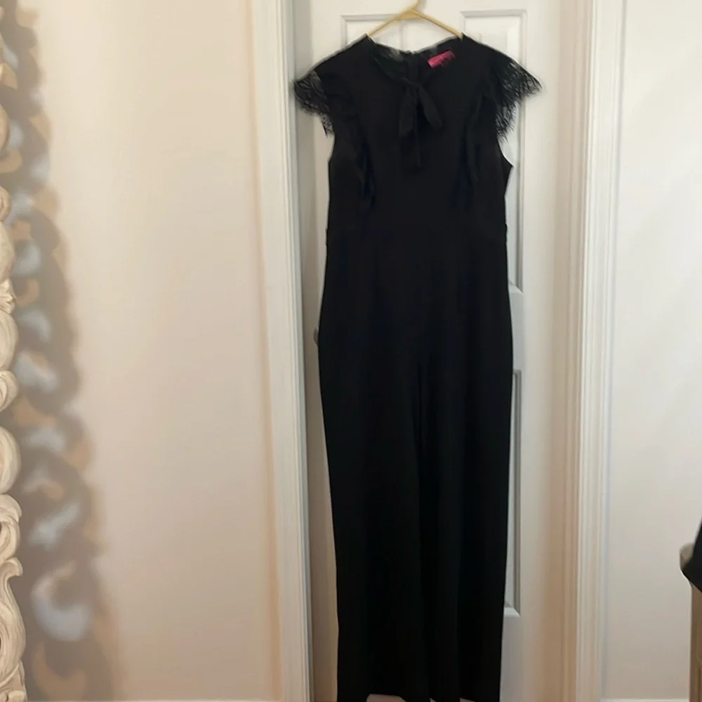 Black jumpsuit wide leg worn twice 12P - Picture 1 of 4